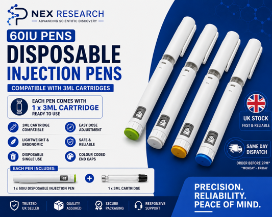 Disposable Peptide Pen 60 IU – 3 mL Cartridge Precision System