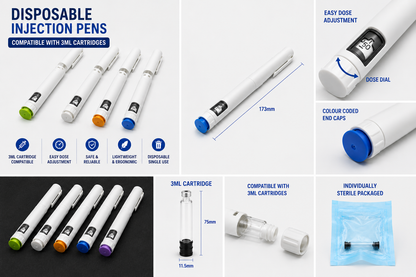 Disposable Peptide Pen 60 IU – 3 mL Cartridge Precision System