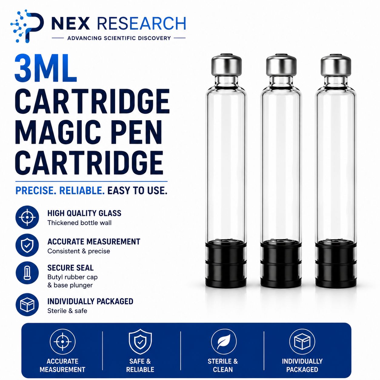 Cartridge Refills for Peptide Pen